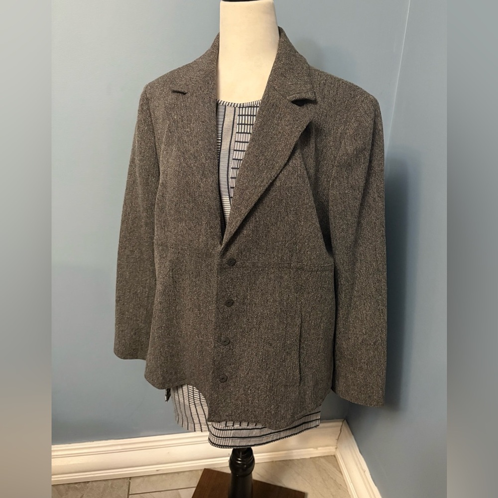 Evan Picone Women's Gray Blazer